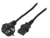 Cablu Alimentare 3x1mm2 cu Ștecăr Unghiular și Conector IEC C13, Gembird
