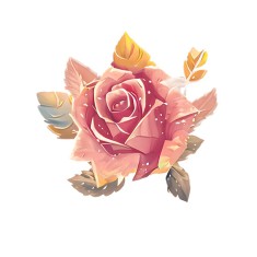 Sticker decorativ Trandafir, Roz, 63 cm, 7700ST foto