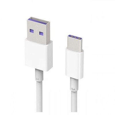Cablu de date si incarcare, HL-1289 pentru Huawei, USB-Type-C 3.1, 5A, Alb foto