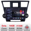 Navigatie Toyota Highlander 2007-2013 Android radio gps internet 8 core QLED 2K 16+512 360 Edotec CarStore Technology