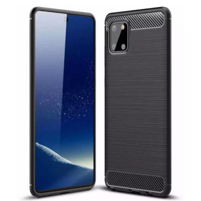Husa Samsung Galaxy Note 10 Lite Carbon Negru Techsuit foto
