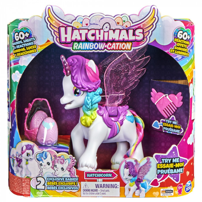 HATCHIMALS UNICORNUL CU ARIPI MAGICE