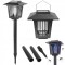 Lampa solara anti-insecte, lumina albastra si alb rece 6500K, 10 lm, autonomie 8 ore