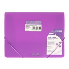 Mapa Strigo Plastic A4 cu banda elastica, neon mov