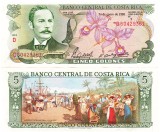Bancnota Costa Rica 5 Colones, 24.01.1990, P-236e, UNC, America