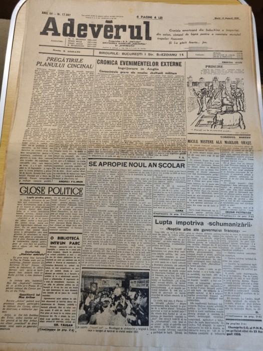 adevarul 15 august 1950-razboiul din coreea,fabrica timpuri noi