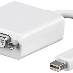 Cablu adaptor mini DisplayPort la DVI-I 24+5 PL alb Goobay