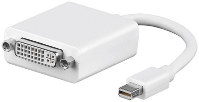 Cablu adaptor mini DisplayPort la DVI-I 24+5 PL alb Goobay foto