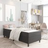 Gossi cadru pat continental, gri, 80x200 cm, material textil