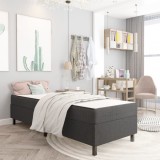 VidaXL Cadru pat continental, gri, 90x200 cm, material textil