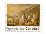 Canada - Centenarul mortii lui Paul Kane, pictor, 1971 - obliterat