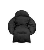 Perna XXL pentru leagan de gradina, tip scaun, 64 x 56 x 66 cm, negru