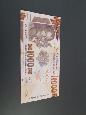 Bancnota 1000 Francs 2017 Guinea foto