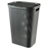 Cos rufe, 2 manere,&iuml;&iquest;&frac12;capac, plastic, antracit, 60 L, 44x35x60 cm, Infinity Recycled, Curver