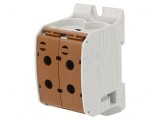Conector de Șine 95mm2 1 Pista 4 Borne Maro