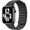 Curea iUni compatibila cu Apple Watch 1/2/3/4/5/6, 44mm, Leather Link, Black