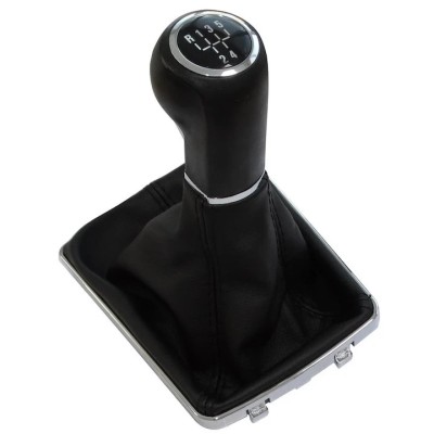Nuca schimbator viteze cu manson AERZETIX, piele sintetica, cu un cadru, compatibil Opel Astra H, 5 viteze foto