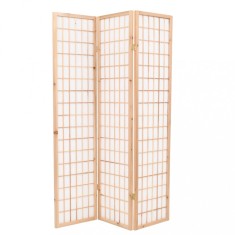 Paravan pliabil cu 3 panouri, stil japonez, 120x170 cm, Natural GartenMobel Dekor foto