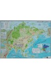 Asia - Harta Fizica + Harta Politica A3