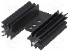 Radiator extrudat, aluminiu, 38.1mm x neagra, STONECOLD - HS-135-38