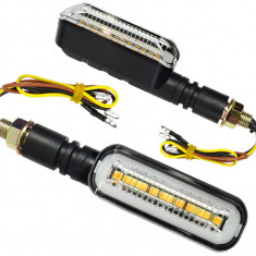 Set 2 semnalizari moto MRT-100, Led, (E- mark), culoare negru Cod Produs: MX_NEW KRZTNL058