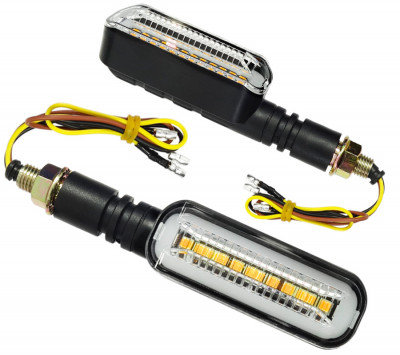 Set 2 semnalizari moto MRT-100, Led, (E- mark), culoare negru Cod Produs: MX_NEW KRZTNL058 foto