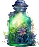 Cumpara ieftin Sticker decorativ, Sticluta Magica, Verde, 71 cm, 8525ST-1, Oem