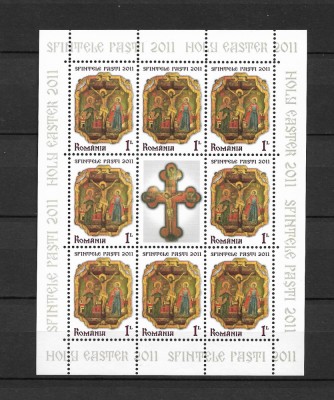 ROMANIA 2011 - SFINTELE PASTI, MINICOALA, MNH - LP 1893d foto