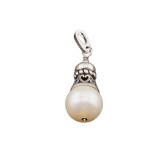 Pandantiv perla naturala de cultura si element din argint 925, Stonemania Bijou