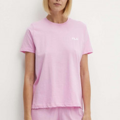 Fila pijamale de bumbac culoarea roz, bumbac, FPS4176