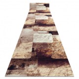 Traversa anti-alunecare DIGITAL - SQUARES Geometric bej / maro, 80 cm