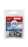 Piuliță cu nit orb din aluminiu cu diam 6 mm și filet interior M4 4 x 10,5 mm 10 buc Novus STE016169