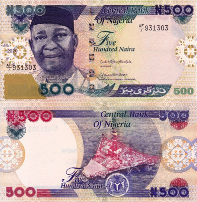 NIGERIA 500 naira 2020 UNC!!! foto