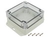 Carcasa Universala KRADEX Policarbonat IP67 120x120x60mm cu Lame Fixare si Bucsa Alama