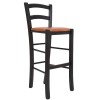 Scaun Paesana bar - cadru wenge - imitatie piele coniac - 8070