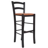Scaun Paesana bar - cadru wenge - imitatie piele coniac - 8070