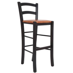 Scaun Paesana bar - cadru wenge - imitatie piele coniac - 8070