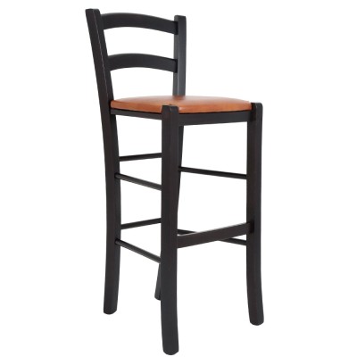 Scaun Paesana bar - cadru wenge - imitatie piele coniac - 8070 foto