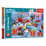 Puzzle de Crăciun cu Strumfii și Cadouri, 200 de piese, Multicolor, CMCLASS