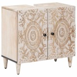 vidaXL Dulap pentru Chiuveta de Baie cu depozitare Alb 62 x 33 x 58 cm 4018387