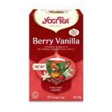 Ceai Bio Yogi Tea cu Fructe de Padure si Vanilie, 17 pliculete