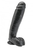 Dildouri mari - Get Real Dildo 25 cm cu Testicule - Negru