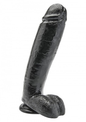 Dildouri mari - Get Real Dildo 25 cm cu Testicule - Negru foto