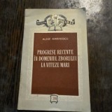 Progresele recente in domeniul zborului la viteze mari - Alexe Marinescu