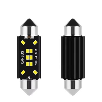 Set 2 becuri auto 10LED T10 C5W, 41mm, canbus, 6000K, 800lm, 12V foto