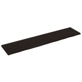 VidaXL Blat de masă maro 220x50x(2-4) cm, lemn masiv stejar tratat