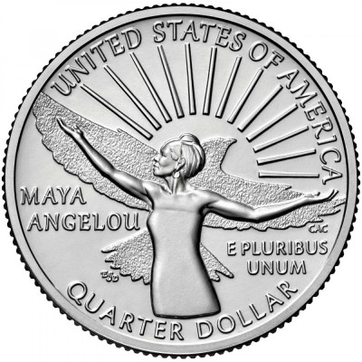 SUA - QUARTER MAYA ANGELOU 2022 , P - KM NEW - UNC / SERIA FEMEI CELEBRE foto