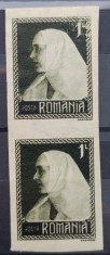 ROMANIA 1922 - din LP 73h - valoarea de 1 Leu - pereche verticala MNH nedantelat