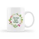 Cana alba personalizata &quot;Cea mai buna matusa&quot;, INOVATIX&reg;. 330ml, Oem