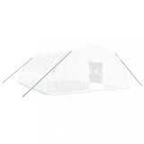 Cumpara ieftin Sera cu cadru din otel, alb, 48 m&sup2;, 8x6x2,85 m
